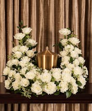 White Roses Memorial Urn