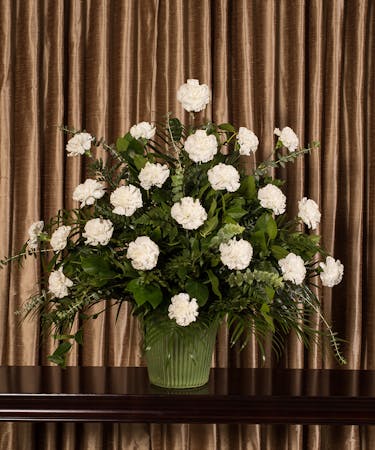 White Carnation Mache Tribute