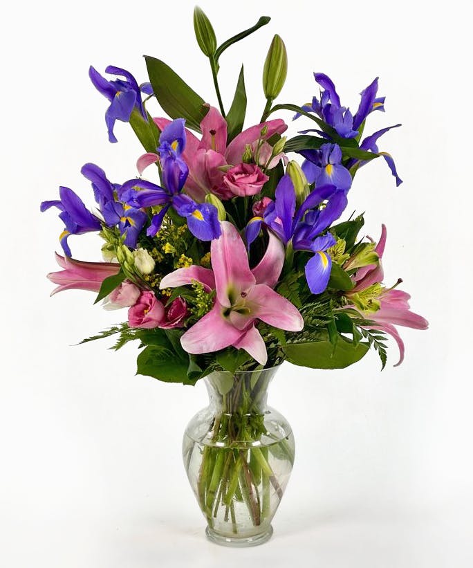 Lily Iris Bouquet | Akron & Dover (OH) Flower Delivery | Pam's Posies